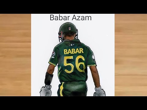 How to draw Babar Azam (Pakistan cricketer) back side || Babar Azam drawing || Babar Azam