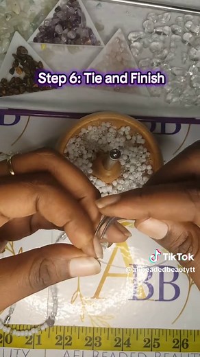 How i create your waistbeads with love 💜turning beads into art, one spin ata time #creatorsearchinsights #howtodo #waistbeadtutorial #waistbeadtiktok #beadedjewelry #onlinestore #smallbusinesstrinidad