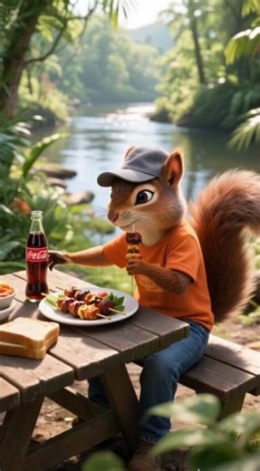 Chipmunk Can’t Stop Eating — The Ending Is Hilarious #cute #animal#aivideo #funny #food
