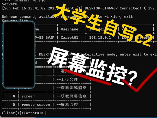 [自写c2]新增功能屏幕监控，实现屏幕数据传输