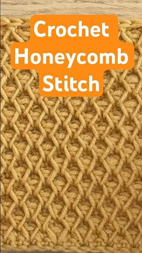 Crochet the Honeycomb Stitch 🐝 | Easy Textured Crochet Tutorial for Beginners #crochet #shorts