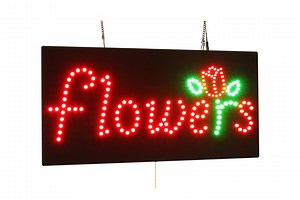 Flowers Sign, TOPKING, Signage, LED, Neon, Open, Store, Window, Shop, Business, Display - Etsy