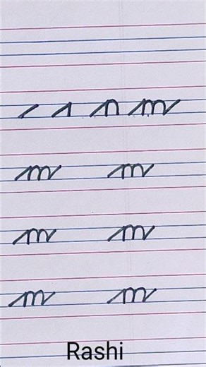 Letter 'm' how to write Cursive Small letters/Lower Case #stepbystep #atoz #calligraphy #handwriting