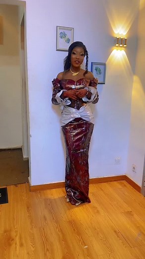 Elegant Metallic Dress Showcase: Stunning Fashion Display