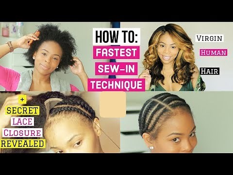 HOW TO DO Full Sew-in WEAVE in 10 Minutes + Easy Lace Closure Beginner Friendly
