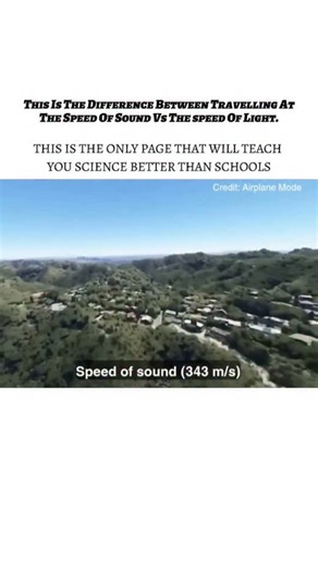 Science on Instagram: "The speed of sound in air at sea level is about 343 meters per second (1,235 km/h or 767 mph). At this speed, circling the Earth’s equator (roughly 40,075 kilometers or 24,901 miles long) would take about 32 hours without stopping. In contrast, the speed of light in a vacuum is about 299,792,458 meters per second (186,282 miles per second). At this speed, a beam of light could circle the Earth more than 7 times in just one second. This difference comes from the fact that l