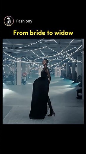 Anok Yai from Runaway Bride to Mourning Widow at Vetements Show #shorts