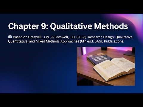 Chapter 9: Qualitative Methods