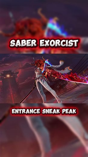 Saber Exorcist skin entrance sneak peek #mobilelegends #mlbb