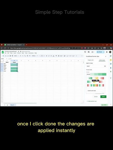 Conditional Formatting in Google Sheets Step-by-Step