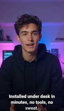 No-Screw Under Desk Cable Management Tray -