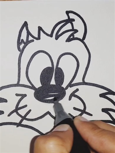 How to draw Sylvester J. Pussycat, Sr Fictional character easy steps Funny Cats drawing #characters #cartoonnetwork #howto #usa #sylvester #fictionalcharacters #cat #catsoftiktok #funnycat