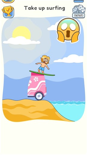 Take Up Surfing Gameplay 🌊 Funny Physics Puzzle Game | Impossible Balance Challenge 😂