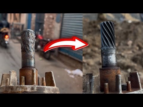 "Manual Helical Gear Teeth Rebuild on Welded Rotor | Extreme Precision Engineering"