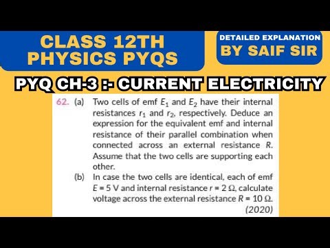 Two cells of emf E₁ and E₂ have their internal resistances r₁ and r₂ respectively. Deduce an...
