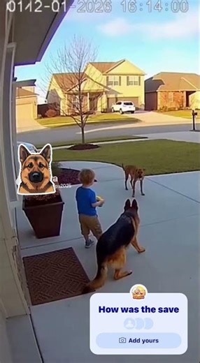 German Shepherd Saves Toddler From Aggressive Stray Dog 🐕