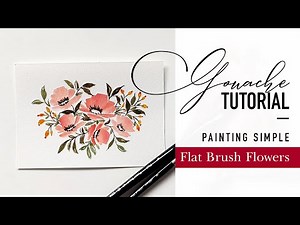 Flat Brush Flowers with Gouache - Hello Clarice Tutorials