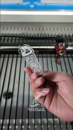 DIY Coffee Keychain Making Process | Redsail Laser Engraving & Cutting ✨
