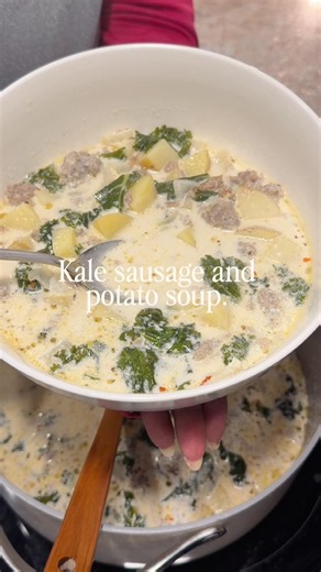 Kale sausage and potato soup #cooking #recipes