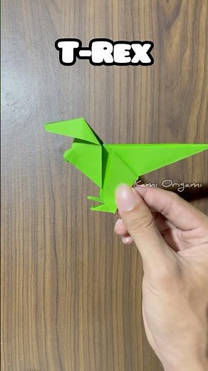 T-REX ORIGAMI DIY PAPER CRAFT EASY TUTORIAL STEP BY STEP