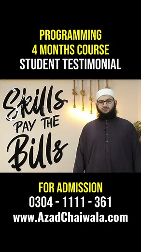 A Satisfied REAL-SKILLED Student At Azad Chaiwala Institute | Azad Chaiwala Institute Testimonial | Azad Chaiwala