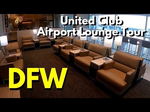 United Club Airport Lounge Tour | Dallas Fort Worth International Airport | How to Gain Access