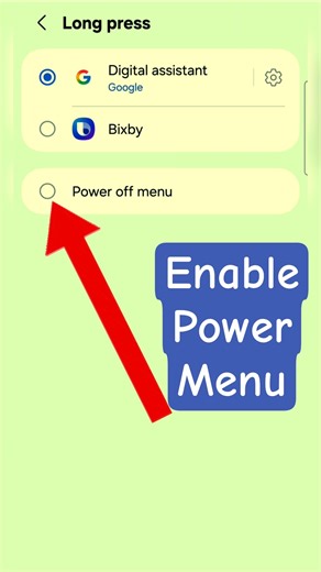 SAMSUNG PHONE HACK: Enable Power off Menu in 15 Seconds #shorts