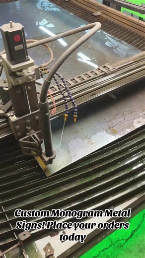 Custom made plasma cnc cut and powder coated signs!! We use sturdy 14 gauge American made steel to make each sign, then oh is sand blasted and powder coated for a long lasting finish for interior or exterior use! We can make it any size and have many designs to choose from. #metalsign #monogram #custommetalsign #powdercoated #familynamesign