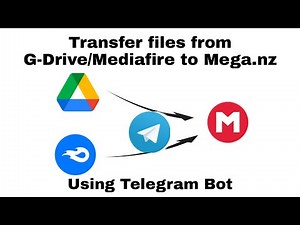 How to transfer files from Google drive and mediafire to mega.nz with telegram | mega uploader bot