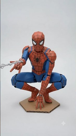 DIY! Cardboard Spider-Man 🕷️ #youtubeshorts #diy