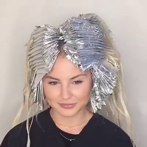 Foil Sculpture by @tiffanymae_arcs / Paul Mitchell - so cool Tiffany! | BehindTheChair.com