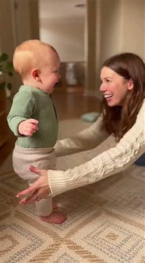 Baby Takes a Couple Brave Steps… Then Mom Yells “No Way!” and He SCREAMS Back 😭✨