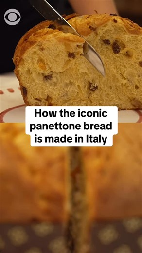 CBS News on Instagram: "The panettone is a Christmas staple in Italy and around the world. CBS News' @saychrislive visited the iconic Roscioli bakery in Rome to see how it's made. #panettone #christmas #rome #italy"