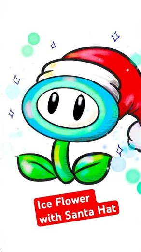 How to Draw Ice Flower From Super Mario #art #draw #shorts #drawing #cuteart #drawing #supermario
