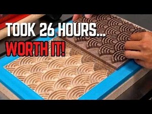 I Made a CNC Inlay Cutting Board with INSANE Detail (Japanese Seigaiha Wave Pattern)