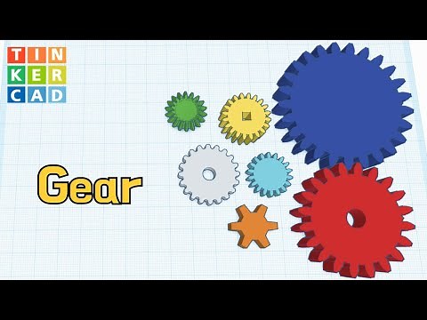 166) Gear - 3D Modeling with Tinkercad Solid