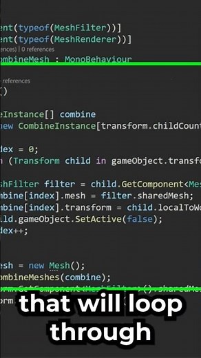 unity game optimization | combine meshes | game dev #unity #gamedevelopment #3dgamedevelopment