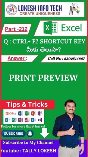 WHAT IS CTRL+ F2 SHORTCUT KEY?