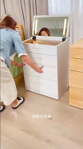 Small bedroom? This bedside table/dressing table meets all your needs! Small footprint