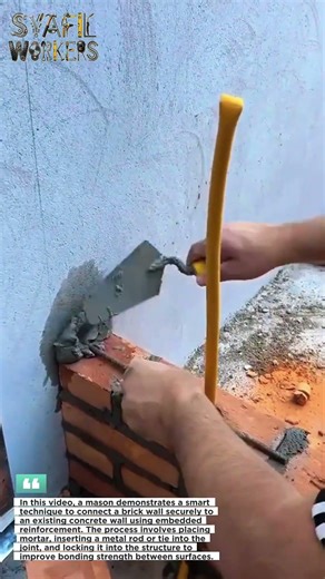 Genius Bricklaying Hack 🔥 Faster Wall Tie Technique You’ve Never Seen Before!