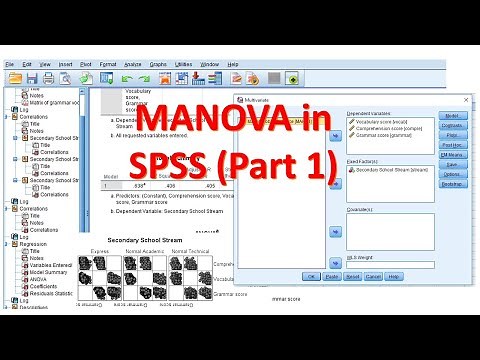 MANOVA using SPSS | Part 1