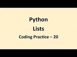 Coding Practice 20 || Lists || Python || NxtWave || CCBP