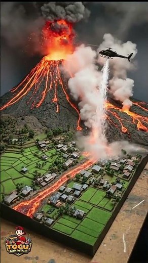 Epic Volcano Diorama Eruption! 🌋🔥