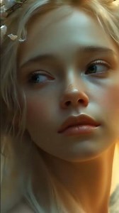 A ethereal women, blending realism, fantasy and emotional resonance.