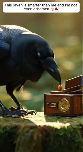 Genius Raven Solves a Puzzle Box! 🧠🐦