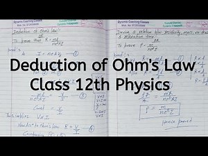 Deduction of Ohms Law, Chapter 3, Current Electricity, Class 12 Physics
