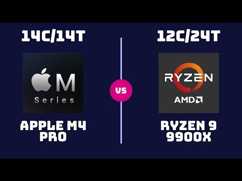 Apple M4 Pro (14-Core) vs AMD Ryzen 9 9900X – CPU Comparison