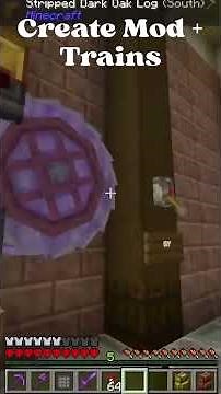 Create Mod + Trains = Insane! ⚙️ #minecraft #createmod #bedrock