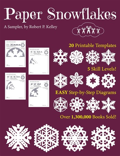 20 Paper Snowflake Templates: PROFESSIONALLY DESIGNED TEMPLATES, With 5 Tiered Levels of Skill for All Abilities. - Etsy