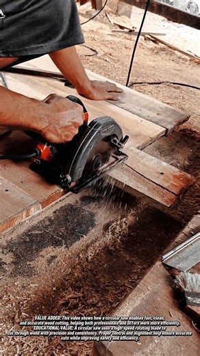 Precision Wood Cutting with a Circular Saw in Action! #shorts